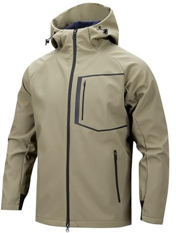 KONG JIMFAN Black Friday Angebote Winterjacke Herren Bike Pflanztisch Outdoor Wetterfest Radunterhose Herren Gepolstert Sportjacke Herren Herbstjacke Radsport-Bekleidung Regenjacke Herren(#B Khaki,M)