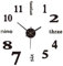 3D Klebe Wanduhr Groß 50CM, Leise und Selbstklebend, DIY Mute Modern Uhr Wandtattoo Dekoration, Dekorative Aufkleber für Wohnzimmer Küche Schlafzimmer Büro, Schwarz