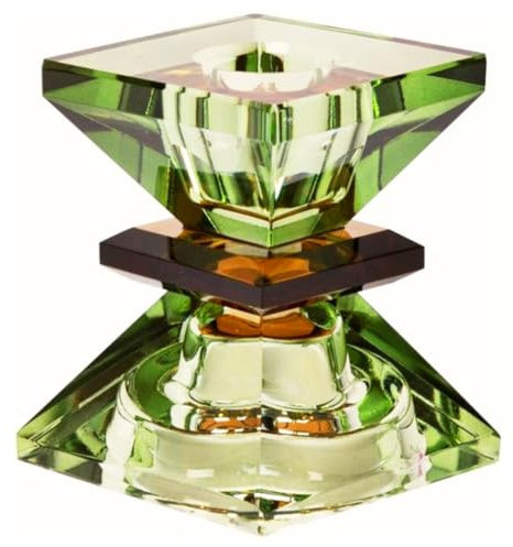 Kristallhalter | Kerzenhalter Form: Sanduhr (Braun, Olive)