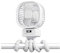 Wrischan Portable Pram Fan, 10000mAh Rechargeable Clip on Fan, Detachable 3 Speed 360° Rotate Flexible Tripod Handheld Desk Cooling for Car Seat Crib Treadmill Travel, White