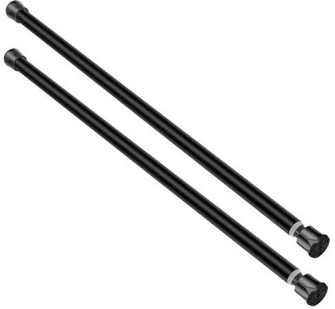 JONA SADO Teleskopstange mit Federzug für den Schrank, verstellbar 30,5-50,8 cm, ohne Bohren Kleine Duschvorhangstange ideal für kleine Fenster, Fächer, Küche, Kleiderschränke, 2 Stück - 13TD12