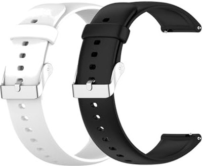 Uhrenarmbänder für Amazfit GTR 47mm Silikon Armband Damen Herren,2 Stück Flexibles Verstellbares Armbänder Schnellverschluss Uhrenarmband Wasserdichtes Sport Ersatzarmband