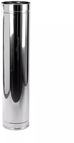 Tubo de chimenea de doble pared de 150 mm x 220 mm/1000 mm, sistema de aislamiento de acero inoxidable