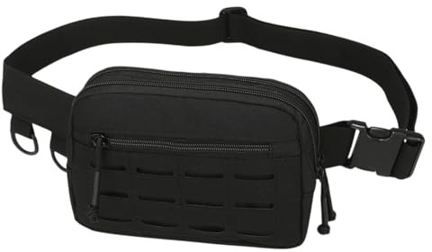 Taktische Bauchtasche, Molle Kleine Gürteltasche für Herren, Wasserdicht Hüfttaschen mit verstellbarem Gürtel für Reisen, Spazierengehen, Laufen, Wandern, Radfahren