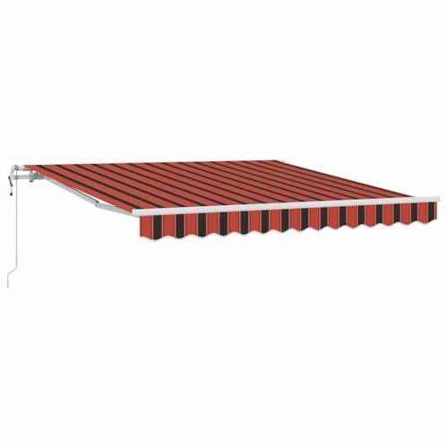 vidaXL Ausziehbare Markise Orange und Braun 300 x 250 cm | Aus hochwertigem Polyester und einem stabilen Aluminiumrahmen gefertigt, hält das Teil richtig lange,