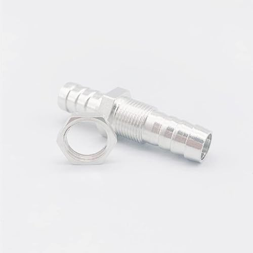 ACVACV Raccord cannelé à clin en cuivre nickelé avec perçage, for tuyaux d'arrosage et de gaz.(6mm)