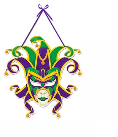 Farbenfrohe Karneval Türgirlande aus festem Material, Wiederverwendbare Deko für Karnevalsfeiern und Themenpartys