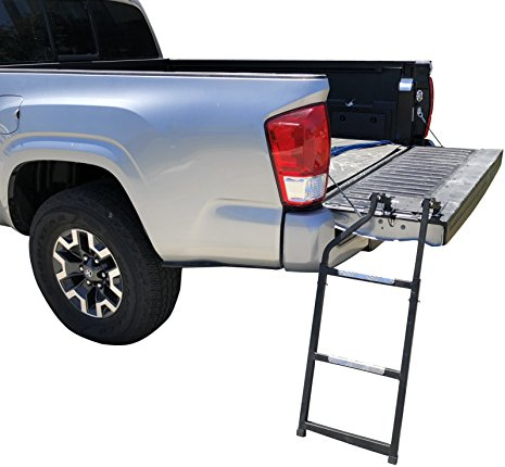 Buech Lane Pickup LKW Heckklappe Leiter universell passend selbstbohrende Sechskantschrauben aus Edelstahl für einfache Installation langlebige AluminiumStepGriffplatten und stabile GummiLeiterfüße