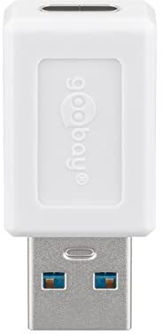Goobay 55225 USB-C / USB-A OTG Super-Speed-Adapter für den Anschluss von Ladekabeln - Wandelt USB-A Buchse in USB-C Buchse um