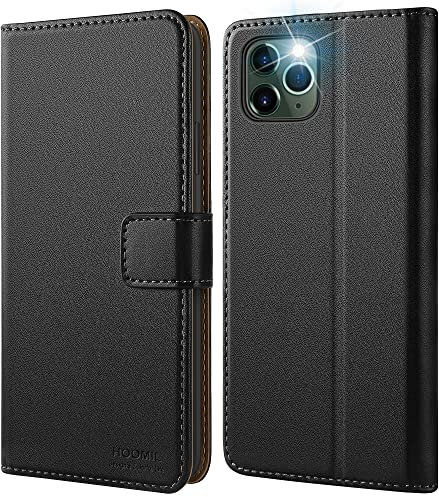 HOOMIL MagFlip Series Funda iPhone 11 Pro 5,8 Pulgadas, Carcasa Cuero Premium - Negro