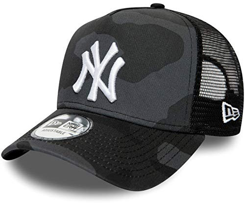 New Era Camo ESS AF Trucker Cap NY Yankees Dunkelgrau Camo, Size:ONE Size
