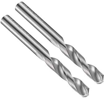 sourcing map Forets en carbure monobloc de 4,05 mm à tige droite pour acier dur en alliage d'acier inoxydable, trempé à 50 HRC, 2 pièces