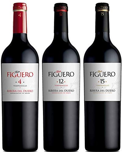 Vinos Figuero (Pack 1 botellas F4,1 botellas F12,1botellas F15, 2250ml)