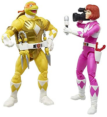 Hasbro Power Rangers Teenage Mutant Ninja Turtles Light. Coll Michelangelo & Morphed April O'Neil Does Not Apply Spielfiguren, Mehrfarbig, einzigartig (F29675L00)