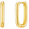 Brandlinger ® eckige Statement Ohrringe Silber 925. Creolen rechteckig. Schmuck Damen vergoldet mit 18 Karat (Silber und Gold) für Frauen und Mädchen. Größe der Hoops 20,3mm. (Gold)