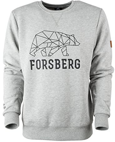 FORSBERG Bertson mit Logo Bär Herren Sparpreis einfarbig hohe Qualität hochwertig robust bequem guter Schnitt schwarz, Farbe:hellgrau, Größe:XS