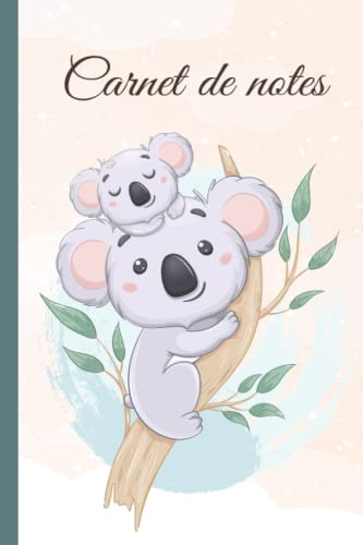 Carnet de notes Koala: Cahier Koala large ligné, cahier en papier ligné pour l'école, les étudiants, cadeau pour enfants, garçons, filles, adolescents, cahier Koala, amoureux du Koala