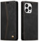 QLTYPRI Wallet Case for iPhone 13 Pro Max, Vintage PU Leather Folio Case with Card Slots Kickstand Magnetic Closure Shockproof Flip Phone Cover for iPhone 13 Pro Max - Retro Black