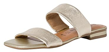 Tamaris Damen Slipper, Frauen Slip On,TOUCHit-Fußbett,College Schuhe,Businessschuhe,Anzugschuhe,elegant,büro,Freizeit,Light Gold,41 EU