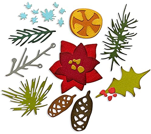 Sizzix Thinlits Stanzschablonen 14 Stück Modern Festlich von Tim Holtz | 666069 | Kapitel 4 2022 WAFER, Kunststoffpapier, One Size
