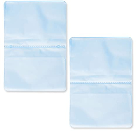 Jagowa 2-Pack Transparent Card Sleeves - Plastic Wallet Insert for Credit Card Protection (10 Pages with 10 and 20 Slots) | Transparent PVC card binder sleeves with multiple pockets for storing bank cards ID cards membership cards and more
