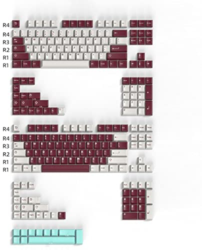253 Keys Doubleshot Cherry Profile Yuru Keycaps Custom Keyboard Keycap Set for 60% 65% 70% 75% Cherry Gateron MX Switches Mechanical Keyboards
