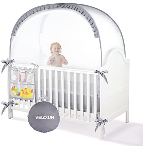 Tienda de campaña desplegable para Cuna, Red para Mantener al bebé en la Seguridad Transparente, mosquitera portátil para Viajes