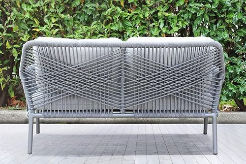 Decor Space Salon de jardin Madère en aluminium avec cordes synthétiques pour l'extérieur