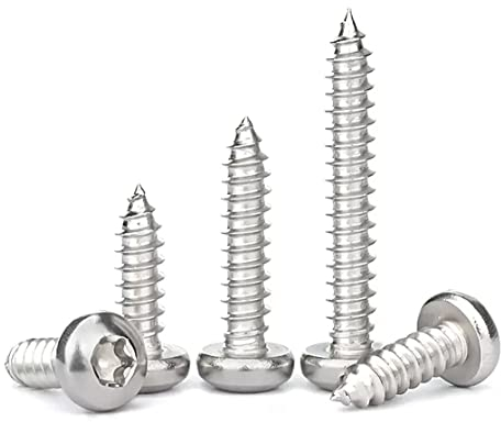 FandWay Torx Selbstschneidende Schrauben,M3x12/16/20/25/30mm Edelstahl A2-70 Rundkopfschrauben Blechschrauben Holzbauschrauben,Selbstbohrende Schrauben Sortiment mit 1 Stück Bits (25 Je Größe)