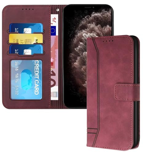 GoodcAcy Coque pour Xiaomi POCO M4 5G/M5 Coque, Etui Protection Housse Premium en Cuir PU,Pochette Fermeture Magnétique,Flip Case Compatible avec Xiaomi POCO M4 5G/M5 (Rouge)