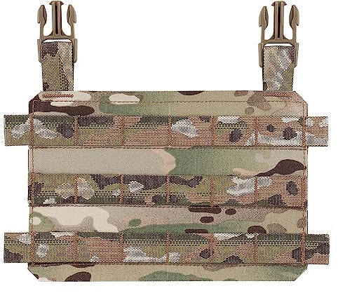 GYDEHUTJ Molle Placard Hoop and Loop Front Flap Hanging Panel for Tactical Chest Rig Huntting Vest Plate Carriers, Multicam, One size