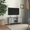 fernsehschrank Weiss,tv Board Weiss,fernsehtisch Weiss,TV-Schrank mit Massivholz-Beinen Grau Sonoma 103,5x35x50 cmtv Sideboard,fernsehschrank,tv Board Weiss,tv Board,