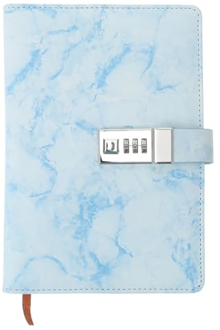 TEHAUX Password Book with Lock Household Lock Diary Multi-Function Notebook for Daily Plans to-do Lists Work and School Secret Diary with Write Accessory 8.66 X 5.91 X 1.18 in