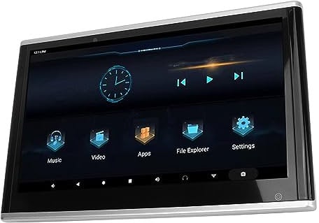 Car Headrest Monitor Tablet, 4K Car TV Headrest Monitor with 13.3Inch Touchscreen, 4GB + 64GB, with LED Light, Octa Core CPU, for Android 9.0