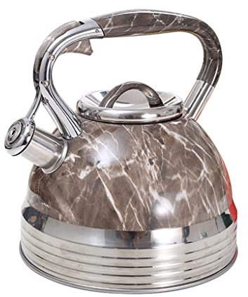 Bollitore in stile cinese bollitore a gas vecchio stile teiera in metallo con fischio per acqua calda in acciaio inossidabile