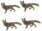 Hoement 4 Stück Messing-Fuchs-Ornament Fuchs-skulptur Figuren Für Draußen Mini-Statue Schneckenspielzeug Fuchs Spielzeugfigur Altes Tier Wildcraft Scrump Plüsch Feengartenfiguren