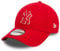 New Era Baseball Cap New York Yankess verstellbar gebogener Schirm NY-Logo 9Forty Kappe MLB rot - One-Size