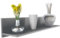 Vladon Wandregal Skadu, Made in Germany, Schweberegal mit praktischer Ablage, Anthrazit matt (97,5 x 18,5 x 18,5 cm)