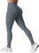 ZAAYO Damen Sport Leggings Nahtlose Scrunch Butt Leggings High Waist Booty Lifting Po Push Up Gym Sporthose Stormy Grey S