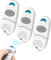 3Pcs Telecommande Portail 433.92 MHz, Télécommande de Portail, 2 Boutons, Télécommande Porte de Garage, Bip Portail Remote Control Badge Portail