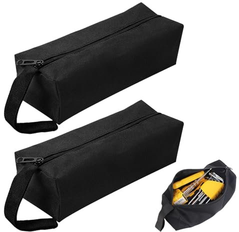 2 Stück Werkzeugtasche Klein Leer,Tragbare Werkzeug Tasche Klein,Wasserdichte Pouch Tool Bag,Mehrzweck Cloth Werkzeugtasche Leer,für Autotasche Aufbewahrung Fahrradtasche Wallet,Mit Reißverschluss