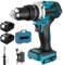 XoTiq Power Tool Combo Kit, 650NM Lithium-Ion Brushless Cordless Hammer Drill and Impact Driver Combo Kit, Hard Tool Case for Cordless Drill M18 Fuel Impact Driver Battery Charger with Batteries