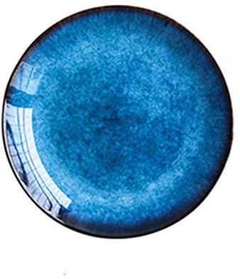 ZATTYDV Piatto da tavola in Ceramica nordica, Vassoio da Frutta retrò, stoviglie di Alta qualità/26 cm*2,5 cm