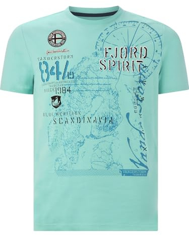 Jan Vanderstorm Herren T-Shirt Dominik Türkis, 4XL (XXXXL) - 68/70
