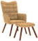 vidaXL Relaxsessel mit Hocker Braun Samt, Sessel, Loungesessel, Wohnzimmersessel, Samtsessel, Velvetsessel