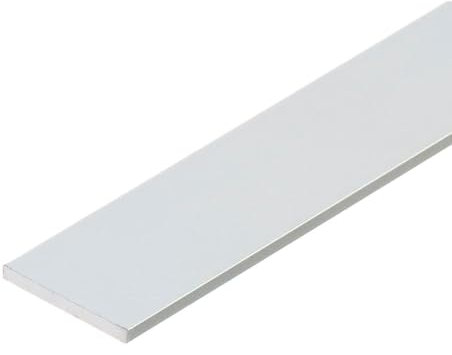 TENDAGGIMANIA Flachprofil aus Aluminium Weiss -Länge 250CM- Höhe 4CM - Dicke 2MM- Aluminium Platte für Raffrollos, Flächenvorhänge, Ideal für vielfältige Anwendungen