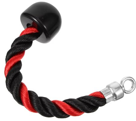 Happyyami Heavy Duty Tricep Pull down Rope Single Cable Attachment for Gym Purple Nylon Exercise Tool