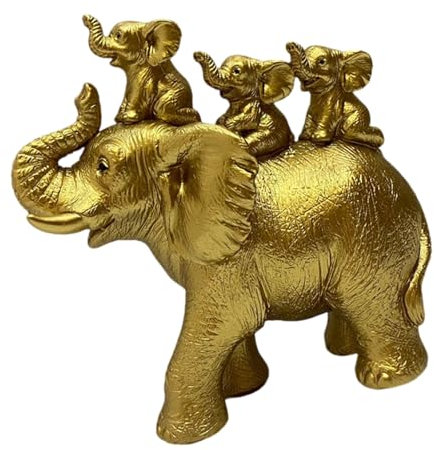 Resins Baby und Mutter Elefant Familie Skulptur Figur für Heimdekoration und Sammlerstück Tischdisplay Ornament