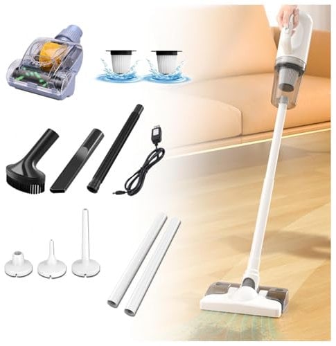 LRF-yxkj Aspira E Lava Pavimenti Casa 5 in 1 Batteria Portatile Ricaricabile, Scopa Lava E Aspira Pavimenti per Pulizia Domestica/Capelli/Polvere/Lavapavimenti