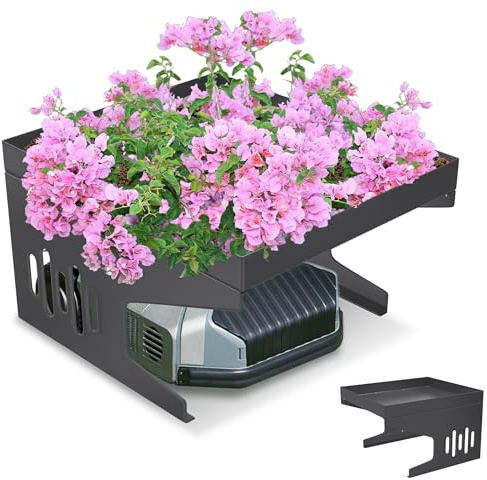 YRHome Mähroboter Garage Dach 70 x 60 x 42,5 cm Rasenroboter Metall Rasenmäher Carport Überdachung für Rasenroboter Rasenmähroboter Garage - Anthrazit